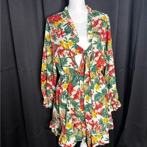 Boohoo Tropical Floral Dress